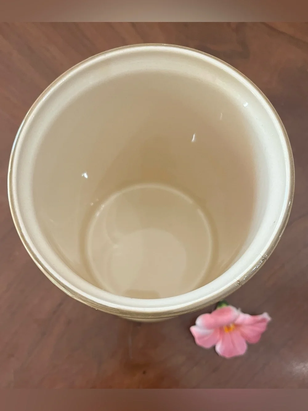 Vintage Franciscan Desert Rose Utensil Holder Crock 7” Made in Portugal